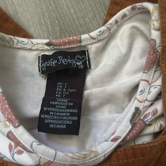 Girls Corduroy Dress Long Sleeve Shirt Fall Thanksgiving Outfit Size 7 - Picture 3 of 4